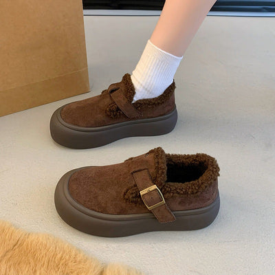 LuxeWalkers - Cozy Shearling Slip-On Shoes