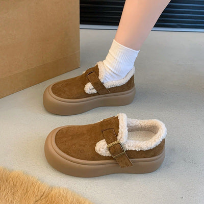 LuxeWalkers - Cozy Shearling Slip-On Shoes