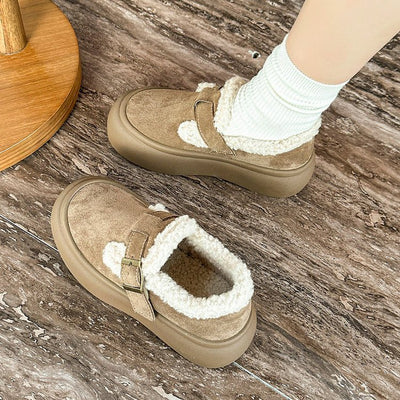 LuxeWalkers - Cozy Shearling Slip-On Shoes