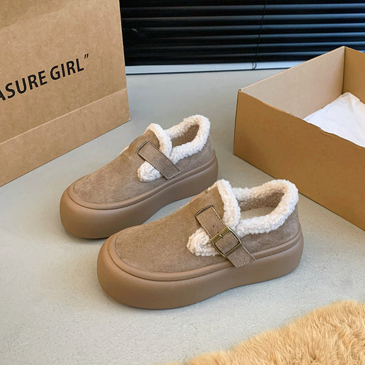 LuxeWalkers - Cozy Shearling Slip-On Shoes